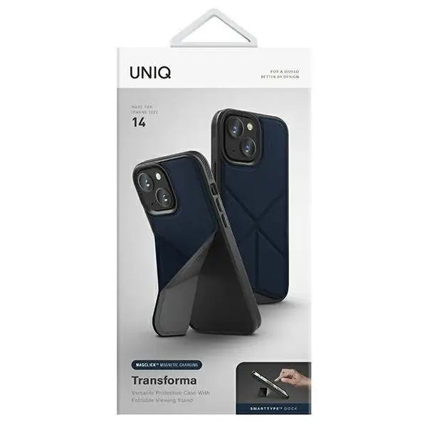 Кейс Uniq Transforma за iPhone 14 6.1’ Magclick Charging син