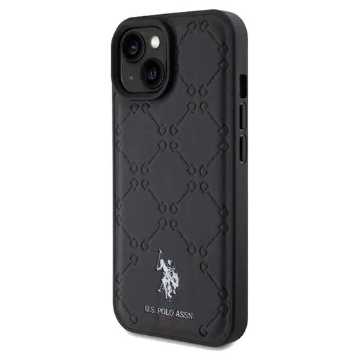 Кейс US Polo Assn. Yoke Pattern за iPhone 15 / 14 / 13 черен