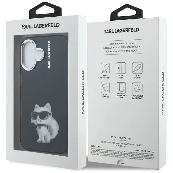 Кейс за iPhone 16 с акварел и лого Karl Lagerfeld IML