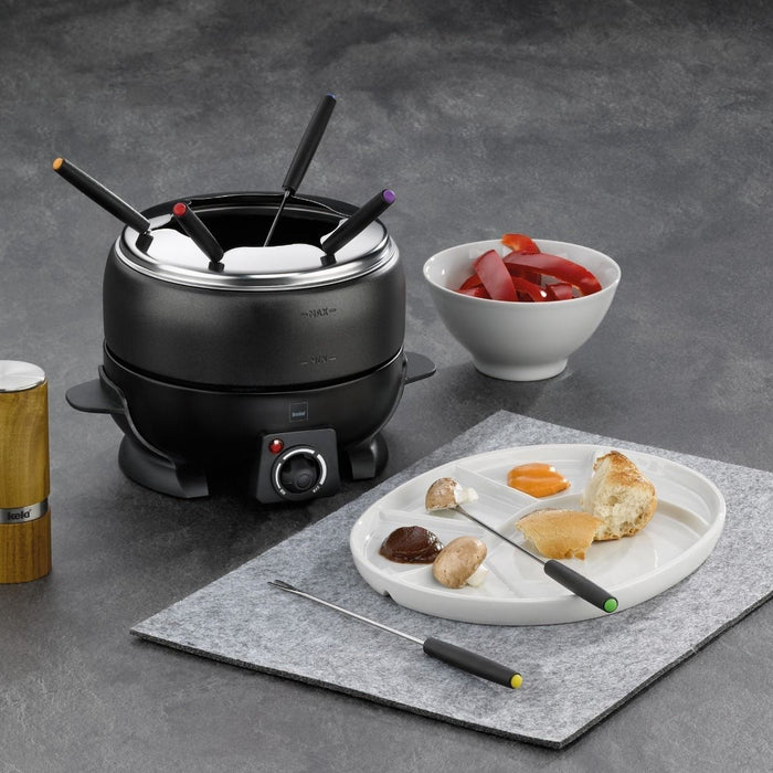 Комплект електрическо фондю Kela - Simplon, 26 х 26 х 17 cm, черно