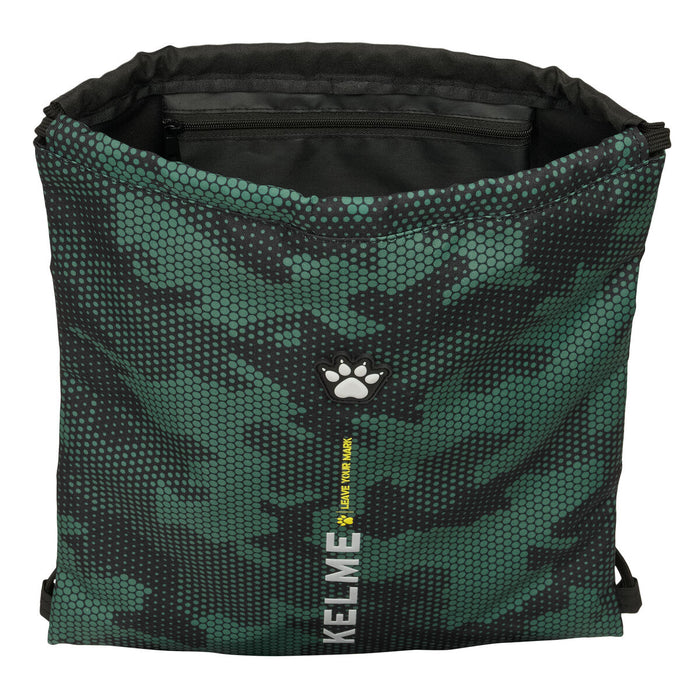 Раница с връвка Kelme Camo Черен Зелен 35 x 40 x 1 cm