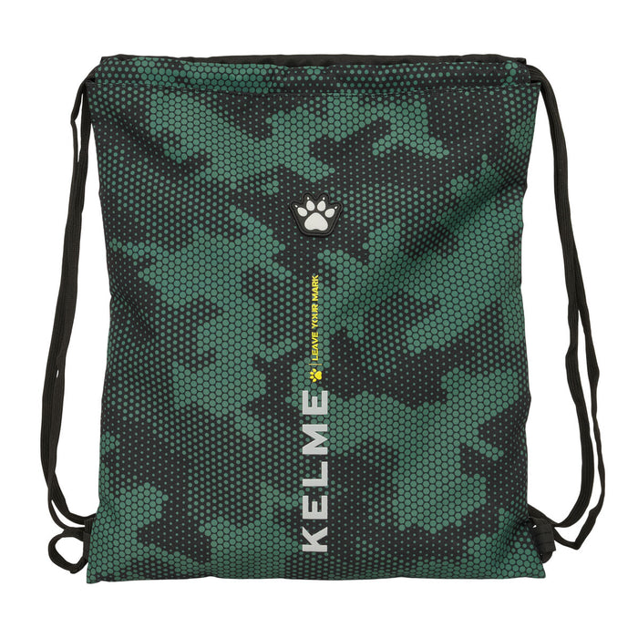 Раница с връвка Kelme Camo Черен Зелен 35 x 40 x 1 cm