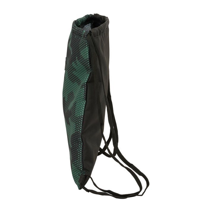 Раница с връвка Kelme Camo Черен Зелен 35 x 40 x 1 cm