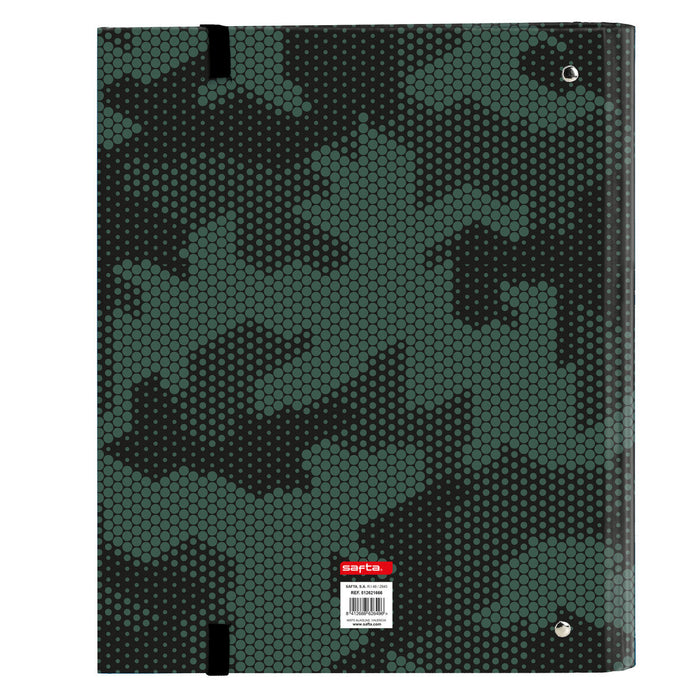 Папка с пръстени Kelme Camo Черен Зелен 27 x 32 x 3.5 cm