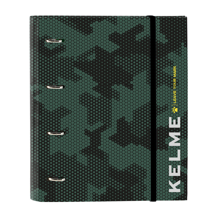 Папка с пръстени Kelme Camo Черен Зелен 27 x 32 x 3.5 cm