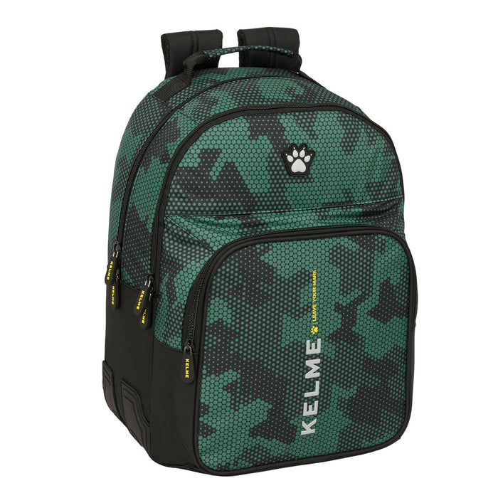 Училищна чанта Kelme Camo Черен Зелен 32 x 42 x 15 cm