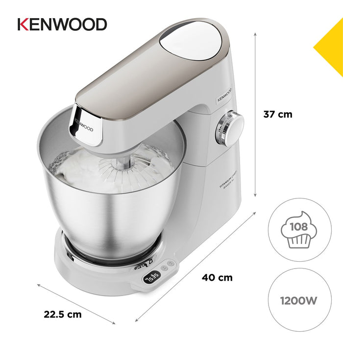 Kenwood Titanium Chef Baker XL кухненски робот 1200 W 7 л бял Вградена везна