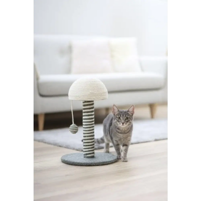 KERBL Funghi Grey-White с топка - котешка драскалка - 42 см