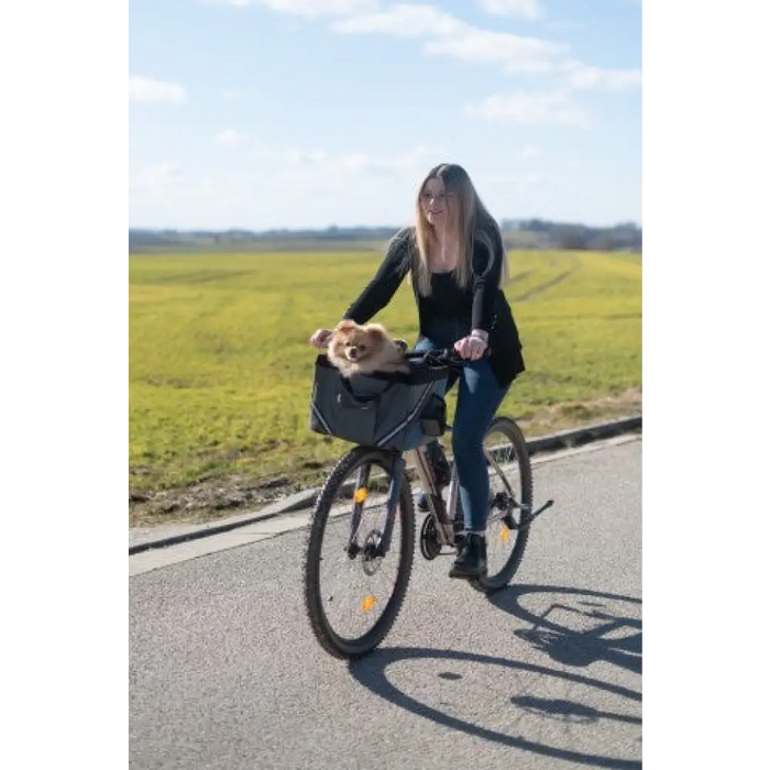 KERBL Велосипедна чанта Vacation за куче/коте сиво-синя