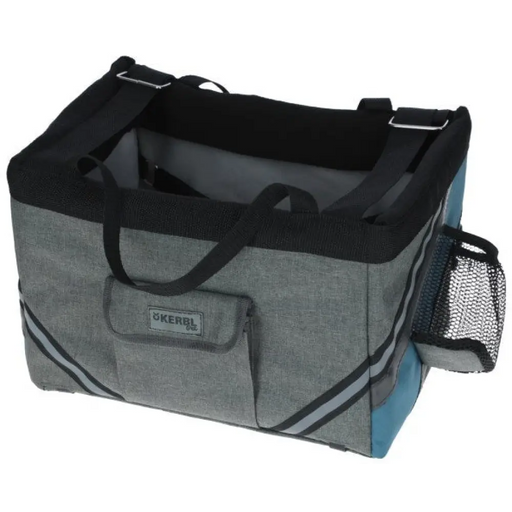 KERBL Велосипедна чанта Vacation за куче/коте сиво-синя