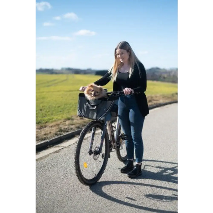 KERBL Велосипедна чанта Vacation за куче/коте сиво-синя