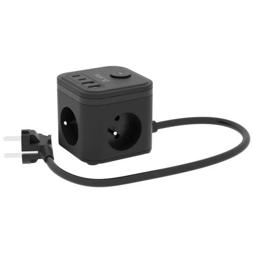 KERG SMART – Разклонител с 3 гнезда + USB-A + USB-C зарядно