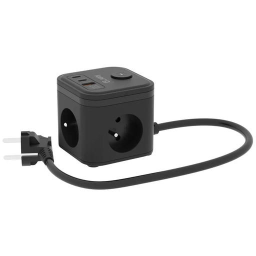 KERG SMART – Разклонител с 3 гнезда + USB-A + USB-C зарядно