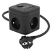 KERG SMART – Разклонител с 3 гнезда + USB-A + USB-C зарядно