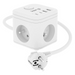 KERG SMART – Разклонител с 3 гнезда + USB-A + USB-C зарядно