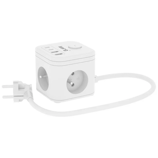 KERG SMART – Разклонител с 3 гнезда + USB-A + USB-C зарядно