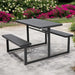 КЕТЪРИНГ СЕТ МАСА С ДВЕ ПЕЙКИ HDPE GARDEN STAR HD-10760