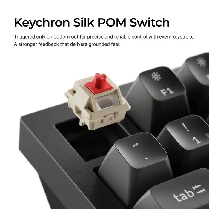Безжична механичка клавиатура Keychron Q1 Ultra 8K Black - Silk POM Switch Red