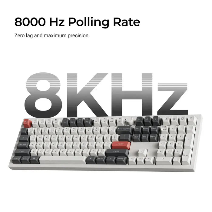 Безжична механичка клавиатура Keychron Q6 Ultra 8K Black - Silk POM Switch Banana