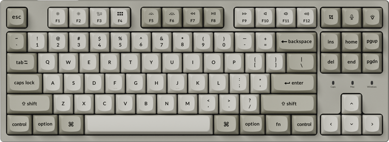 Геймърска Механична клавиатура Keychron C1 Pro 8K QMK - Super Brown Switch