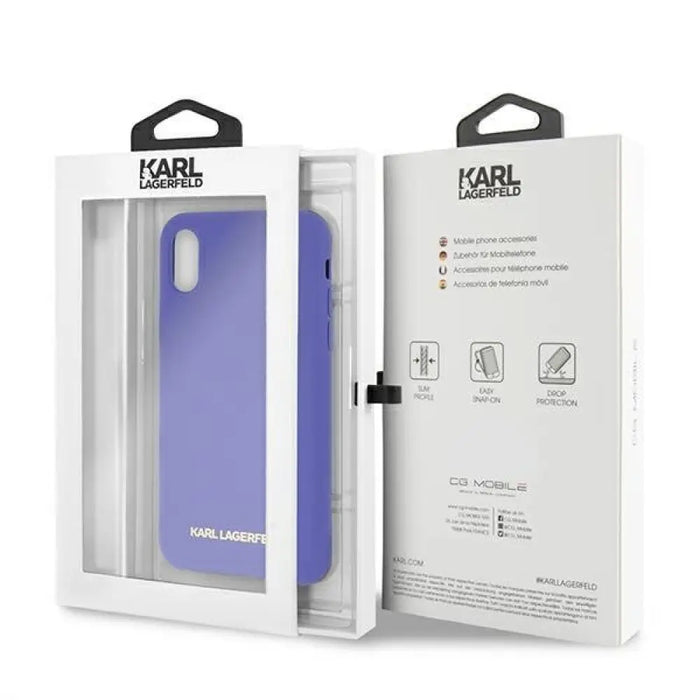 Кейс Karl Lagerfeld Silicone за Apple iPhone X/XS Виолетов