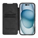 Кейс Nillkin Qin Prop Leather за iPhone 16 Pro черен