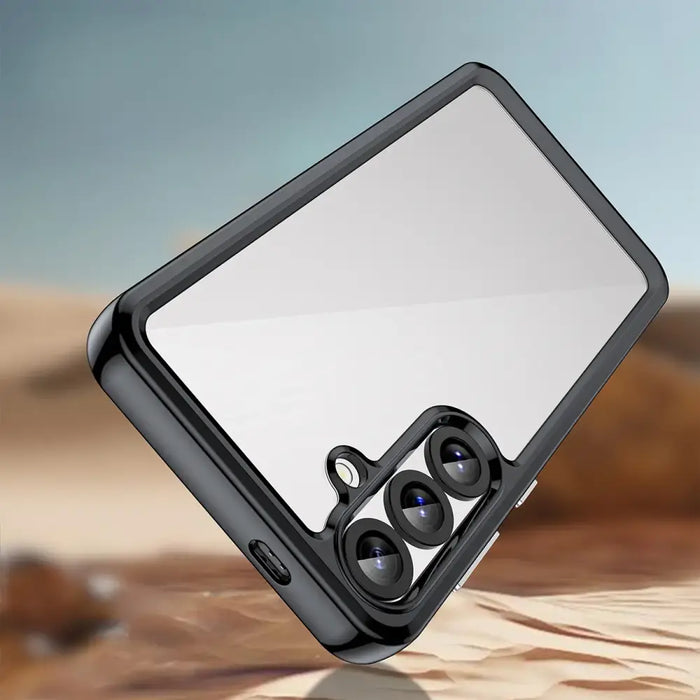 Кейс Outer Space с гел рамка за Samsung Galaxy S25 + - черен