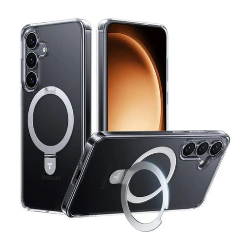 Кейс Torras Ostand Series за Samsung S25 прозрачен