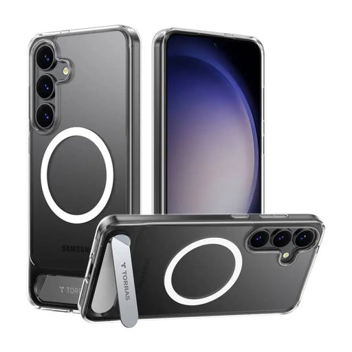 Кейс Torras Pstand Series за Samsung S25 + прозрачен