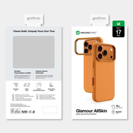 Кейс AmazingThing Glamour за iPhone 17 Pro - оранжев