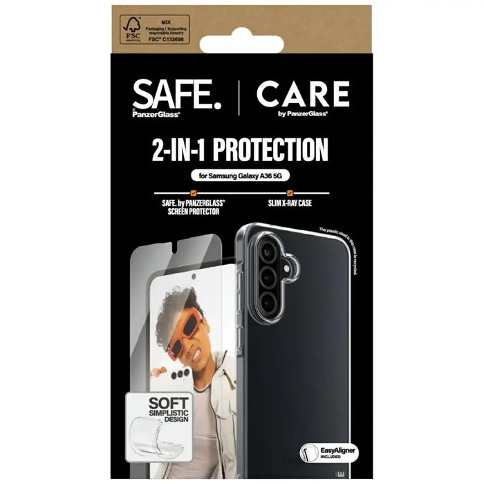 Кейс CARE by PanzerGlass Fashion 2in1 + стъкло за Samsung
