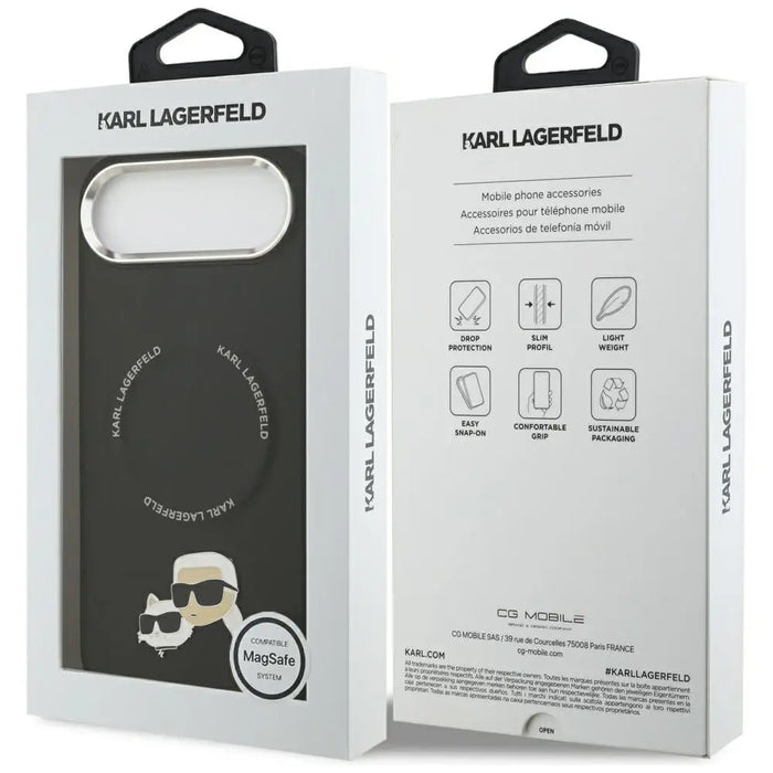 Кейс Karl Lagerfeld Karl & Choupette Pins MagSafe за iPhone