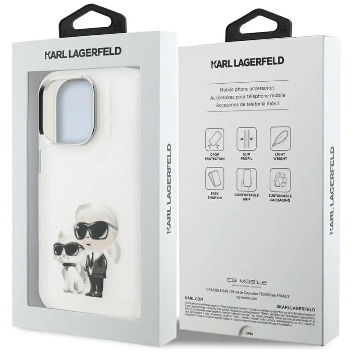 Кейс Karl Lagerfeld IML Aquarelle с лого и фигурка Karl &
