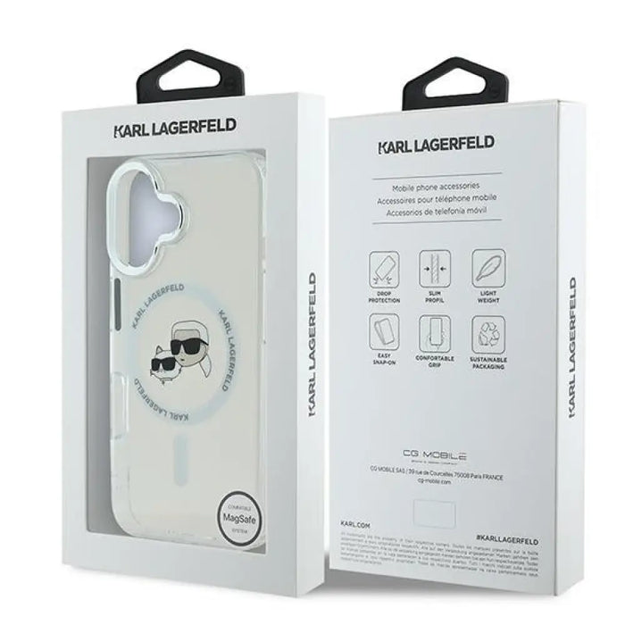 Кейс Karl Lagerfeld IML Metal Karl&Choupette Head MagSafe