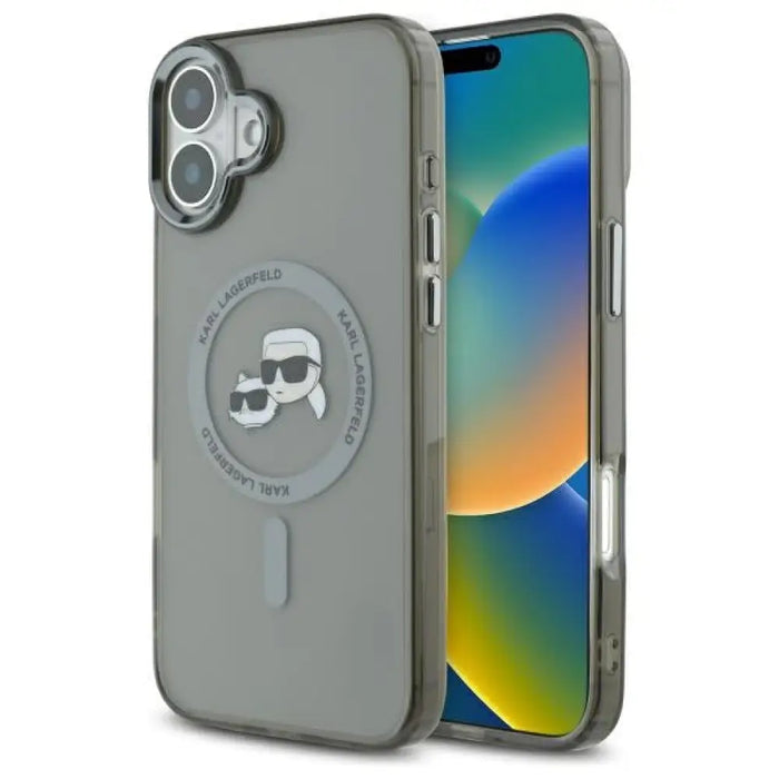 Кейс Karl Lagerfeld IML Metal Karl&Choupette Head MagSafe