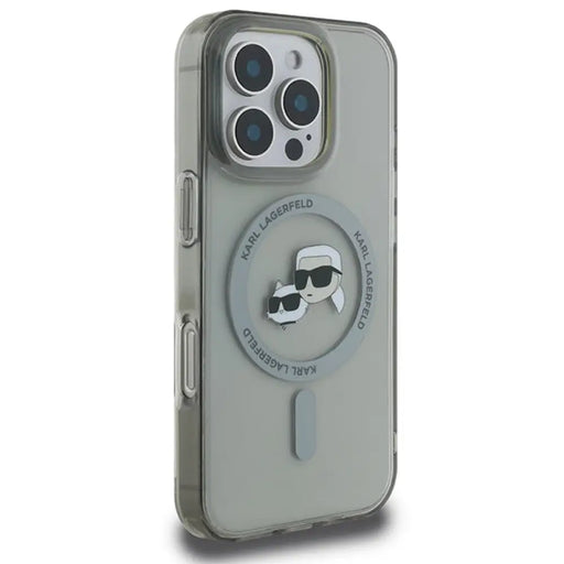 Кейс Karl Lagerfeld IML Metal Karl&Choupette Head MagSafe