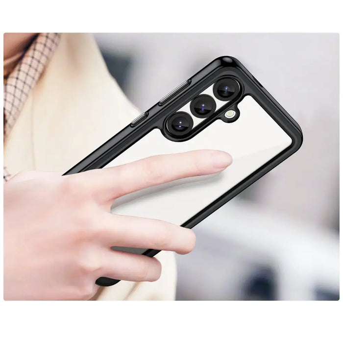 Кейс Outer Space с гел рамка за Samsung Galaxy S25 - черен