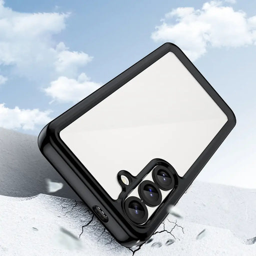 Кейс Outer Space с гел рамка за Samsung Galaxy S25 - черен