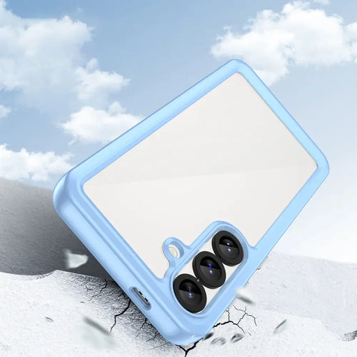 Кейс Outer Space с гел рамка за Samsung Galaxy S25 - син