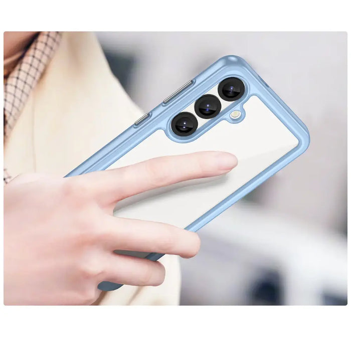 Кейс Outer Space с гел рамка за Samsung Galaxy S25 - син