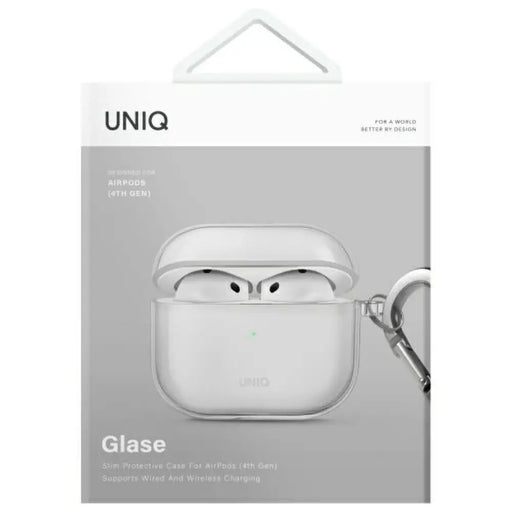 Кейс Uniq Glase за AirPods 4 - прозрачен