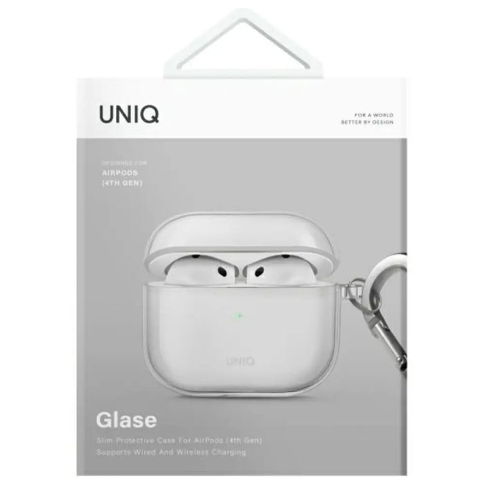 Кейс Uniq Glase за AirPods 4 - прозрачен
