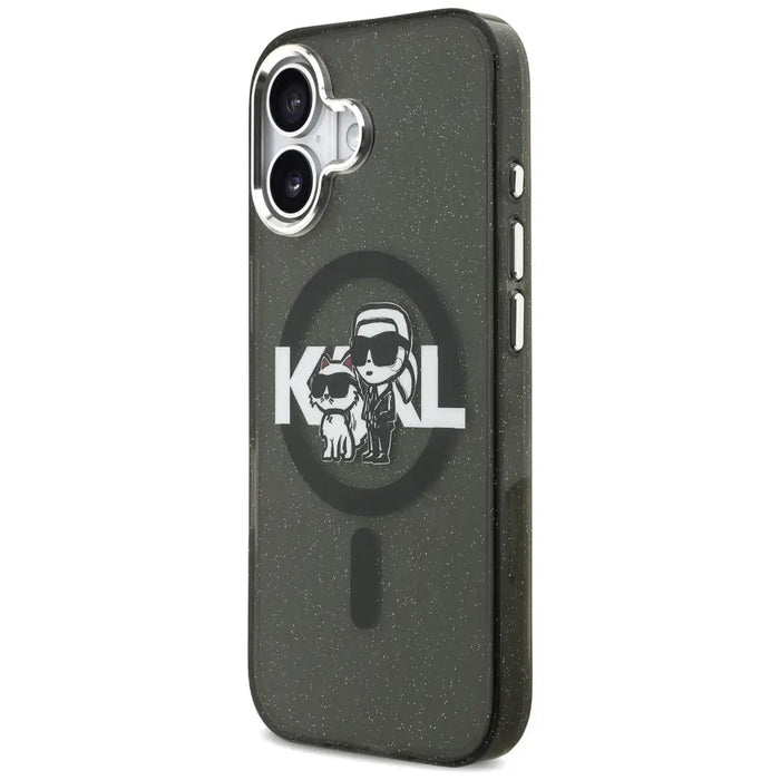Кейс за iPhone 17 с лого на Karl Lagerfeld IML Glitter