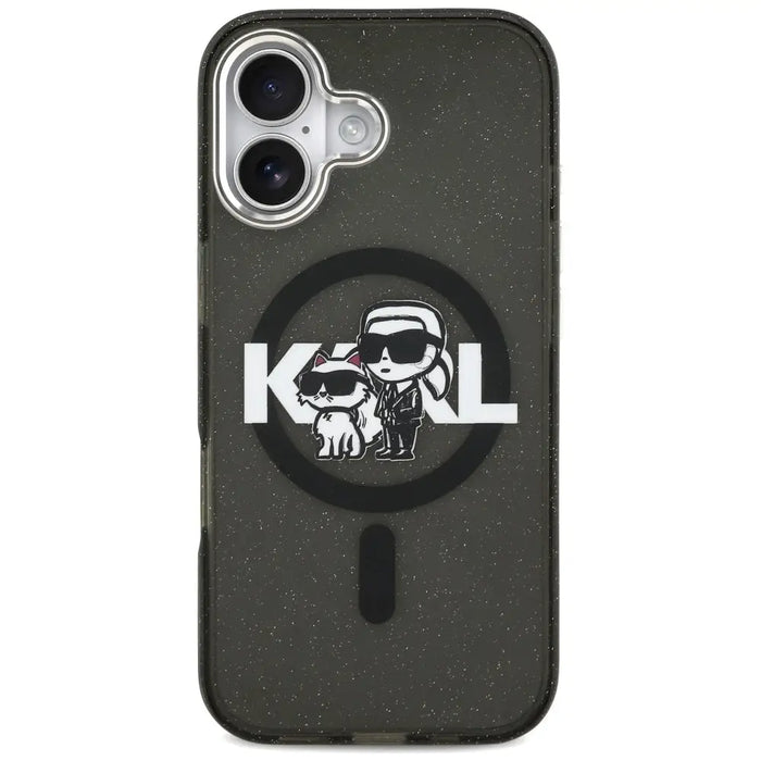 Кейс за iPhone 17 с лого на Karl Lagerfeld IML Glitter