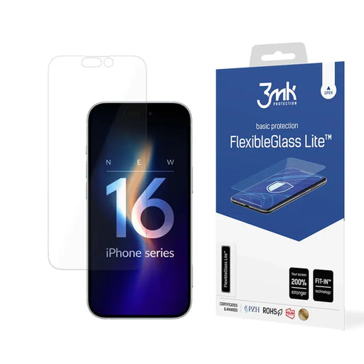 Хибридно стъкло 3mk FlexibleGlass Lite Apple iPhone 16 Pro