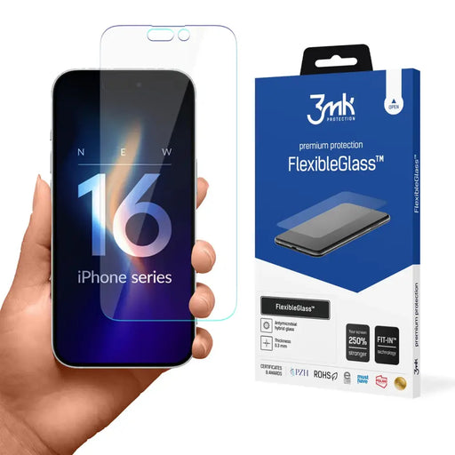 Хибридно стъкло 3mk FlexibleGlass v2.0 за Apple iPhone 16
