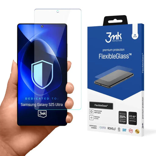 Хибридно стъкло 3mk FlexibleGlass за Samsung Galaxy S25