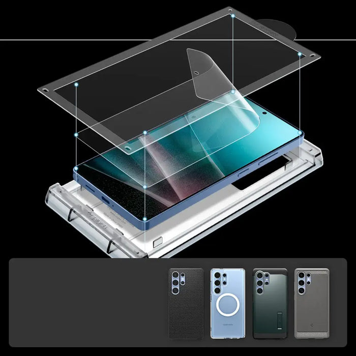 Хибридно стъкло Spigen Elite Shield EZ FIT за Samsung