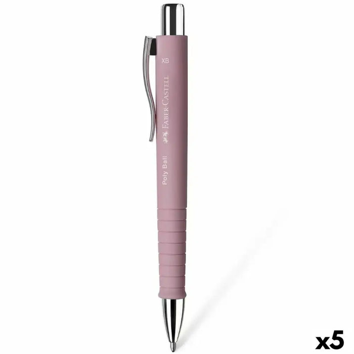 Химикал Faber-Castell Poly Ball XB Розов (5 броя)
