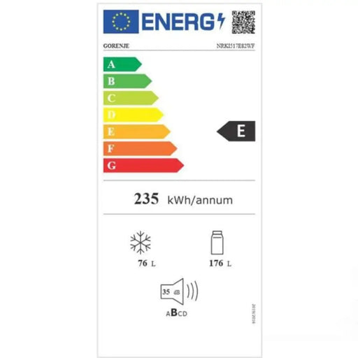 Хладилник за вграждане GORENJE NRKI517E82WF 252 л NoFrost